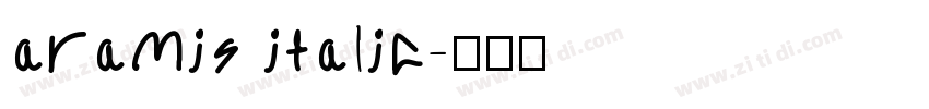 aramis italic字体转换